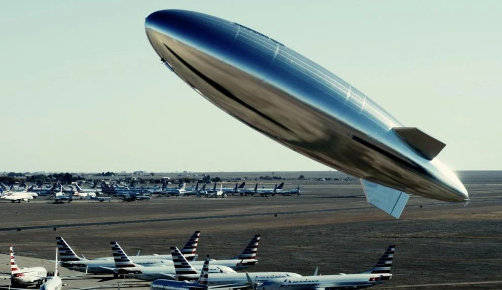 Zepelin de la empresa Sceye despegando. Foto: Aeropuerto de Teruel